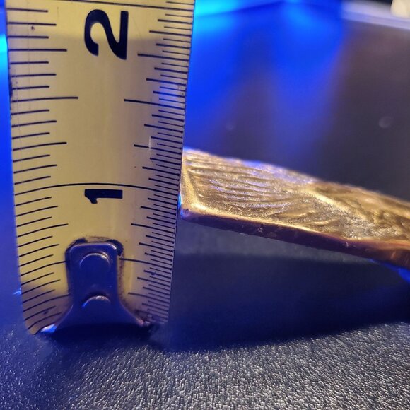 VTG Solid Brass Split Cod Fish Dish Old Lunenburg Foundry NFLD Marked Maritime C - Picture 11 of 11